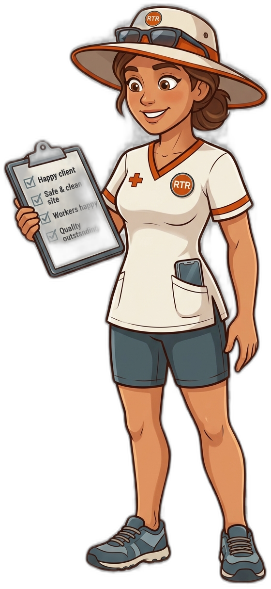 Nurse Nancy, the Roofs to Remedy quality inspector, holding a checklist